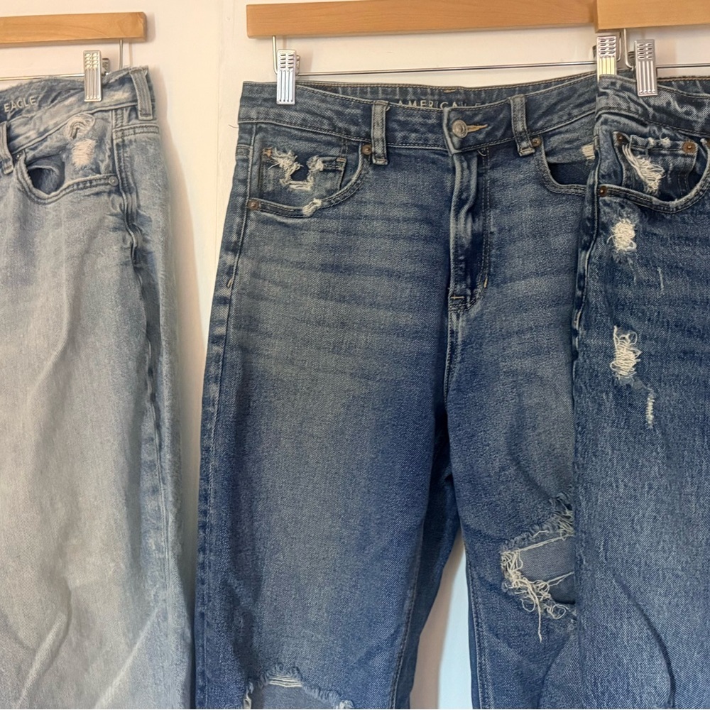 SET! American Eagle & Abercrombie Fitch Jeans Pants Women's Relaxed Size 8 - Picture 7 of 12